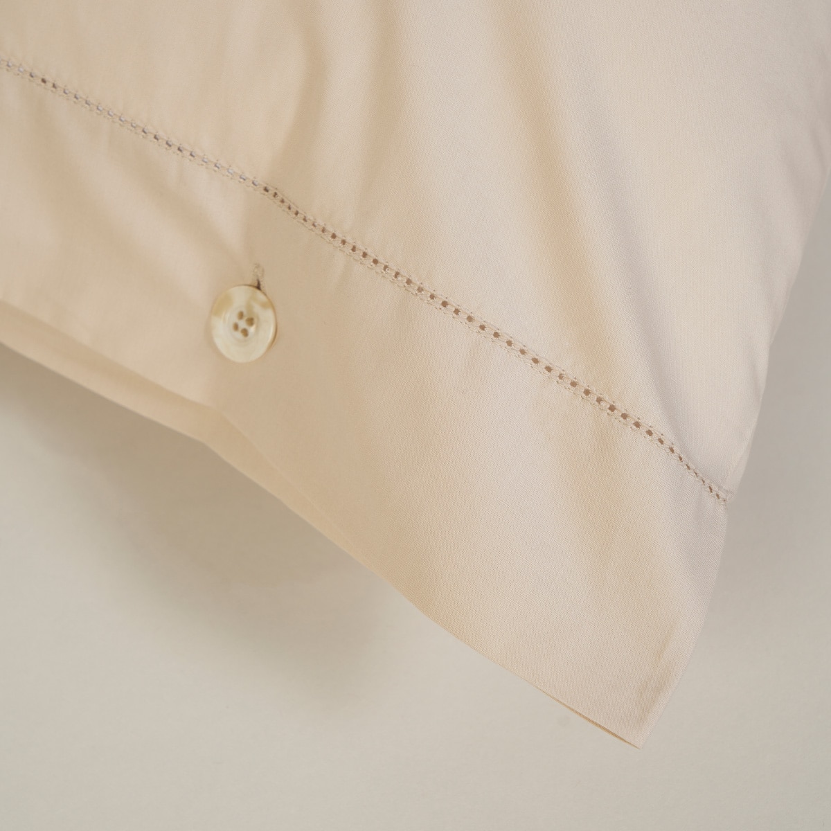 Funda de almohada algodón egipcio 200 hilos Tacto Bassols - Beige Set de 2 fundas 50 x 85 cm Beige-3