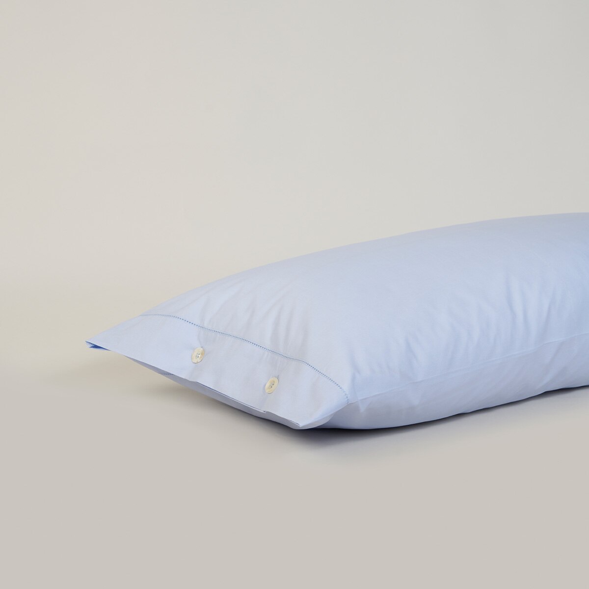 Funda de almohada algodón egipcio 200 hilos Tacto Bassols - Azul Set de 2 fundas 50 x 85 cm Azul-2