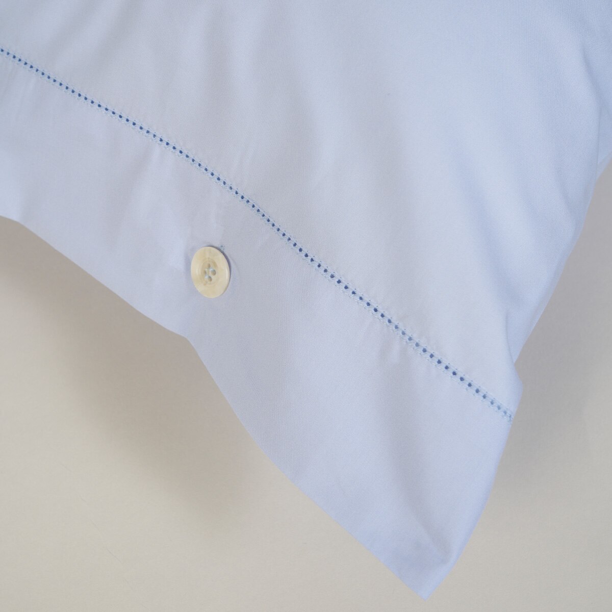Funda de almohada algodón egipcio 200 hilos Tacto Bassols - Azul Set de 2 fundas 50 x 85 cm Azul-3
