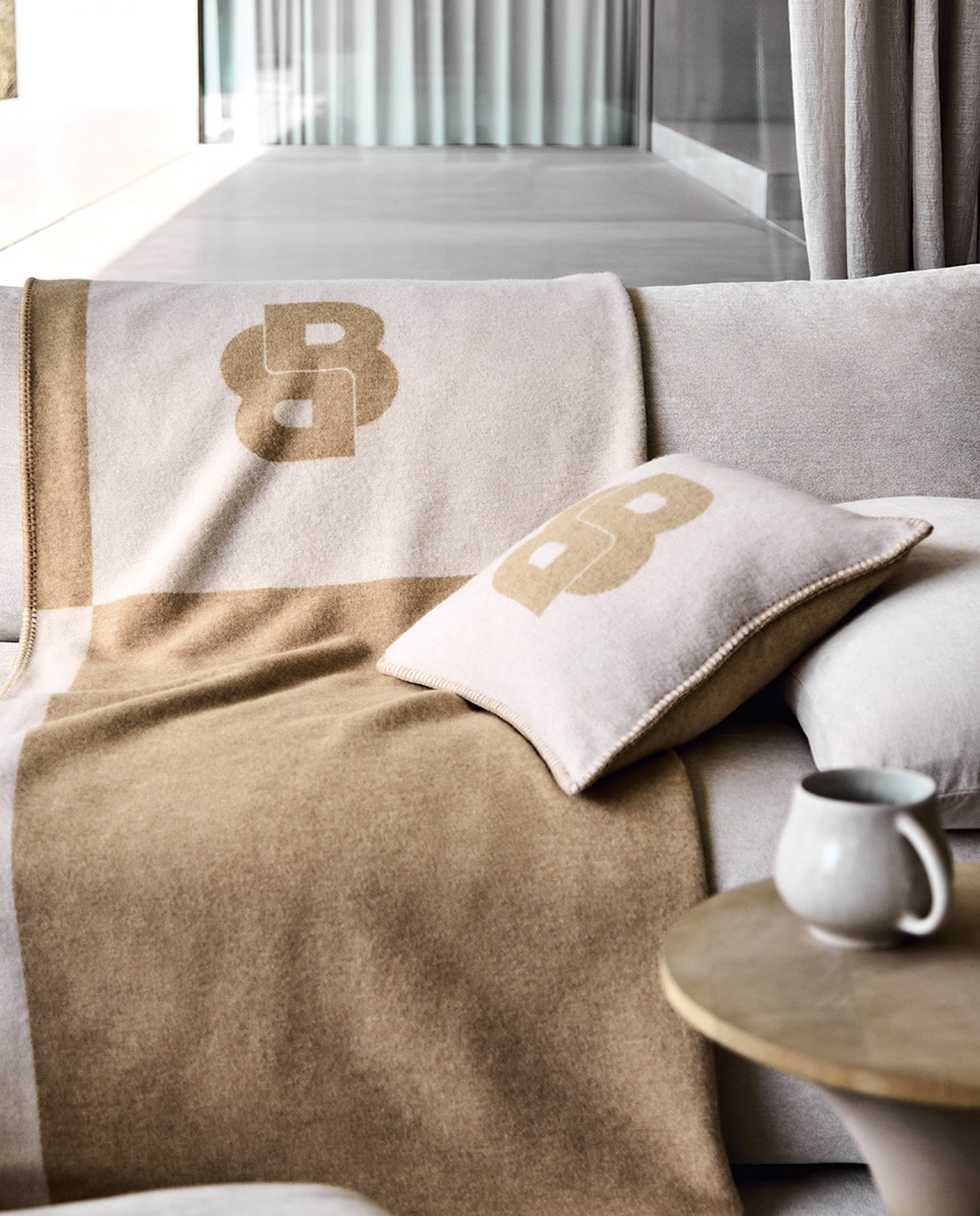 Manta decorativa Signature Hugo Boss - Beige Beige-1