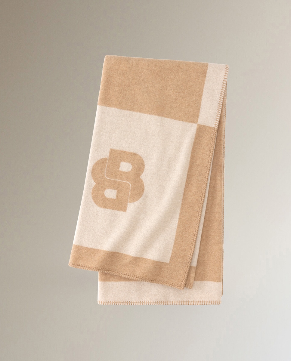 Manta decorativa Signature Hugo Boss - Beige Beige-3