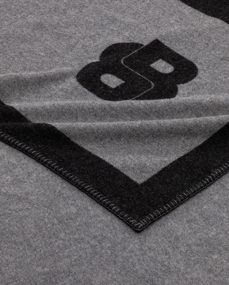 Manta decorativa Signature Hugo Boss - Gris Gris-4