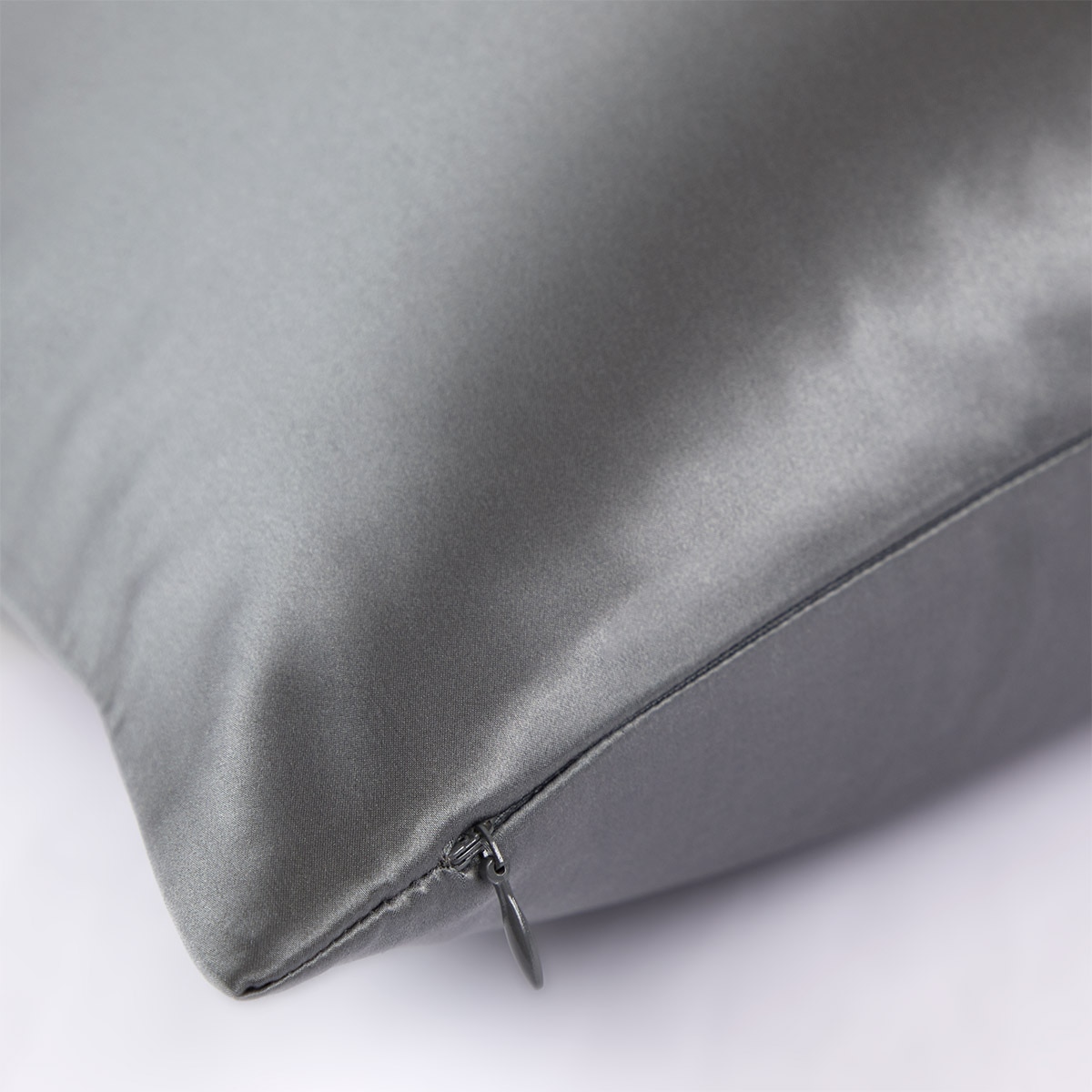 Fronha Silk Sham de Seda Cinzento-3