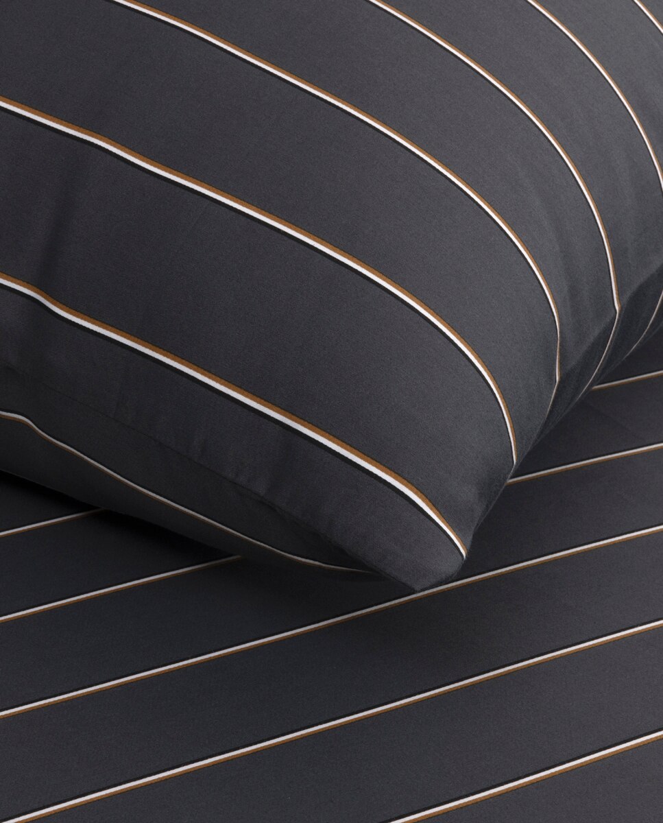 Funda de almohada algodón satén B Ray Hugo Boss - Gris oscuro 50 x 75 cm Gris oscuro-2
