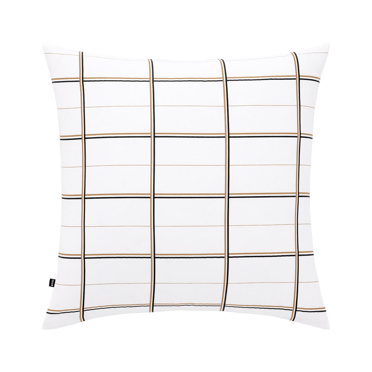 Capa de Almofada de Algodão Acetinado Boss Branco-1