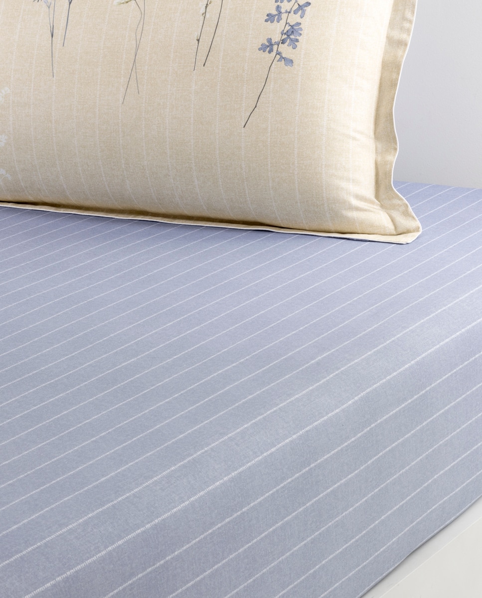 Imagem 0 de Lençol de Baixo de Algodão Acetinado Azure Mist