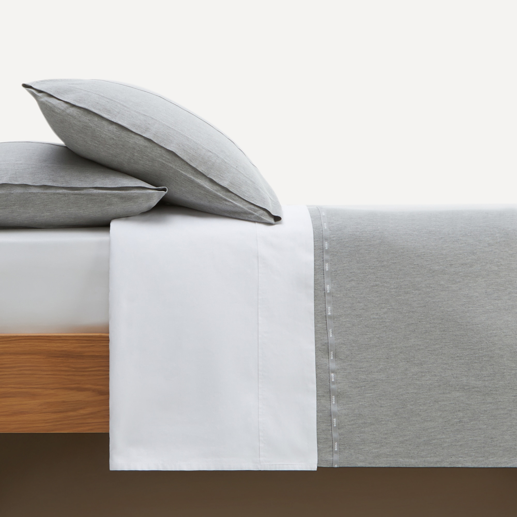 Capa de Edredão Boss Sense em Algodão e Modal Cinzento-2