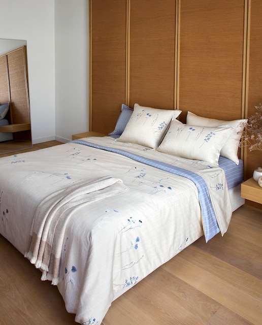 Imagem 0 de Capa de Edredão de Algodão Acetinado Azure Mist