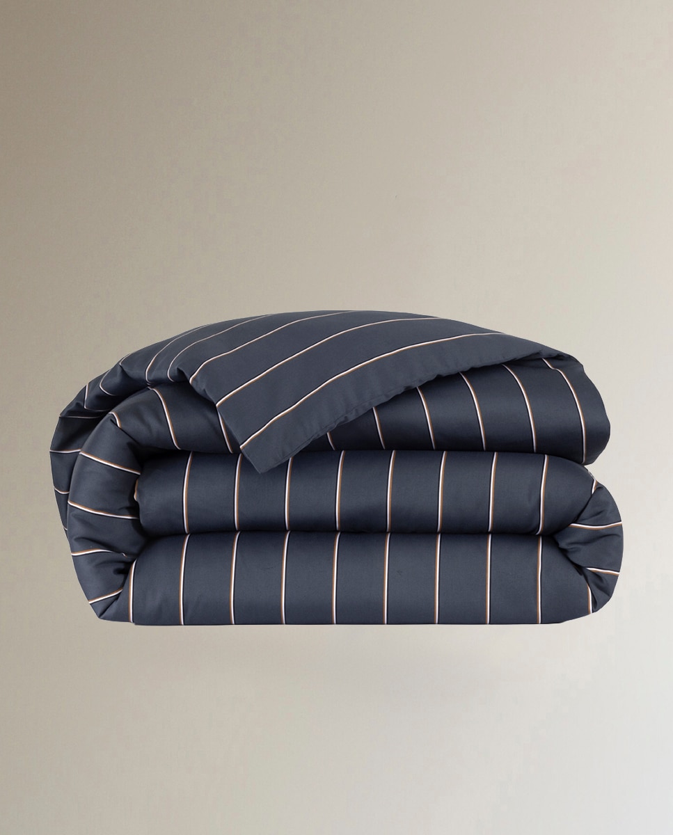 Funda nórdica algodón satén B Ray Hugo Boss - Gris oscuro Cama 90 cm Gris oscuro-2