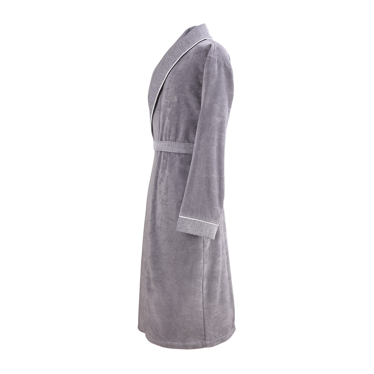 Albornoz smoking algodón 420 gr/m2 Lord Hugo Boss - Gris L Gris-2