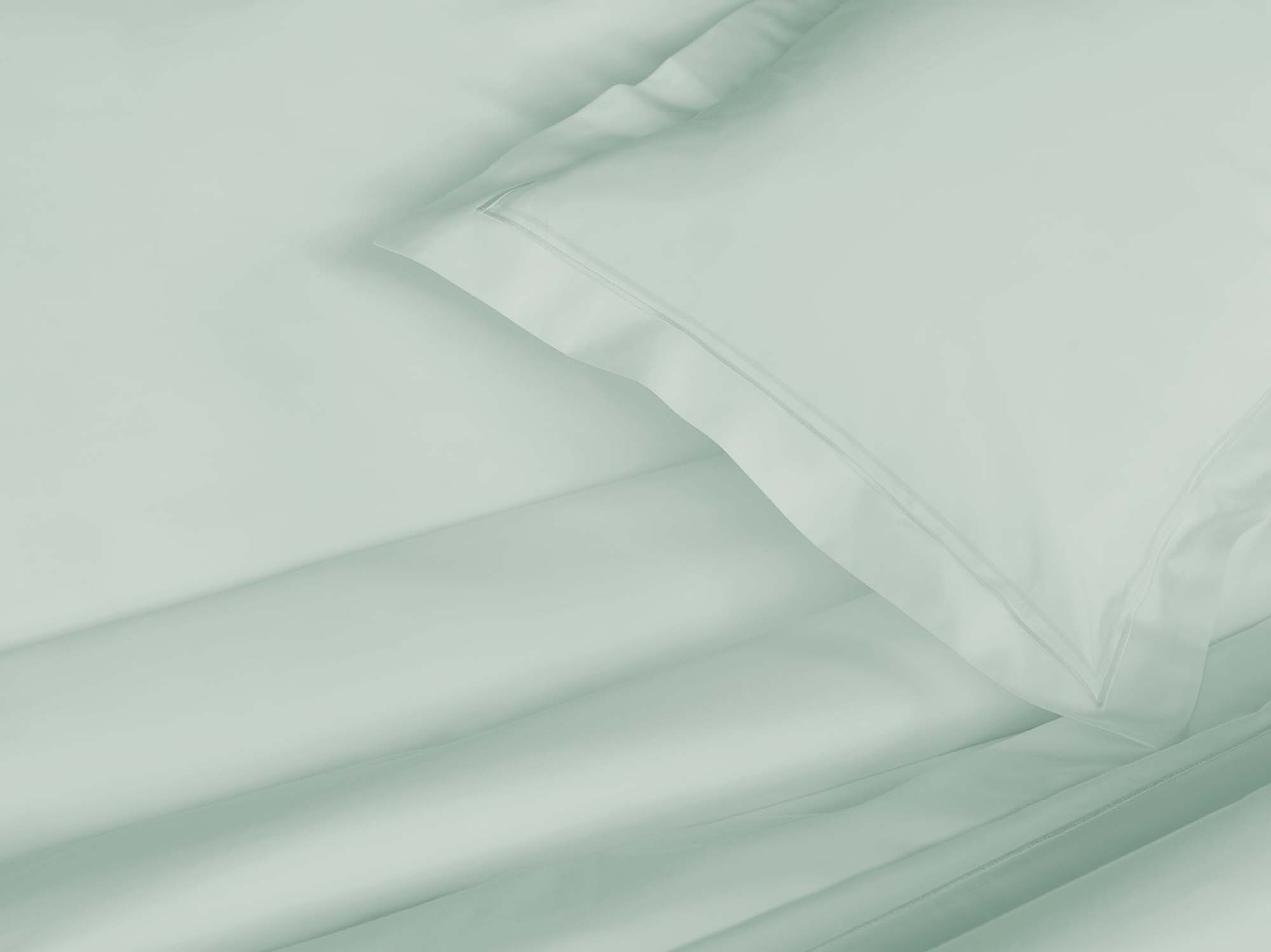 Sábana encimera algodón egipcio Satén 600 H Amalia Home Collection - Verde Cama 200 cm Verde-2