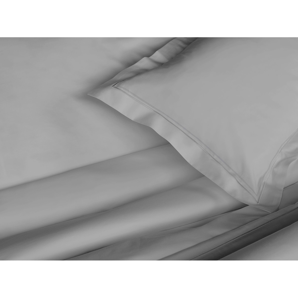 Funda nórdica algodón egipcio Satén 600 H Amalia Home Collection - Cool Grey Cama 150 cm Cool Grey-2
