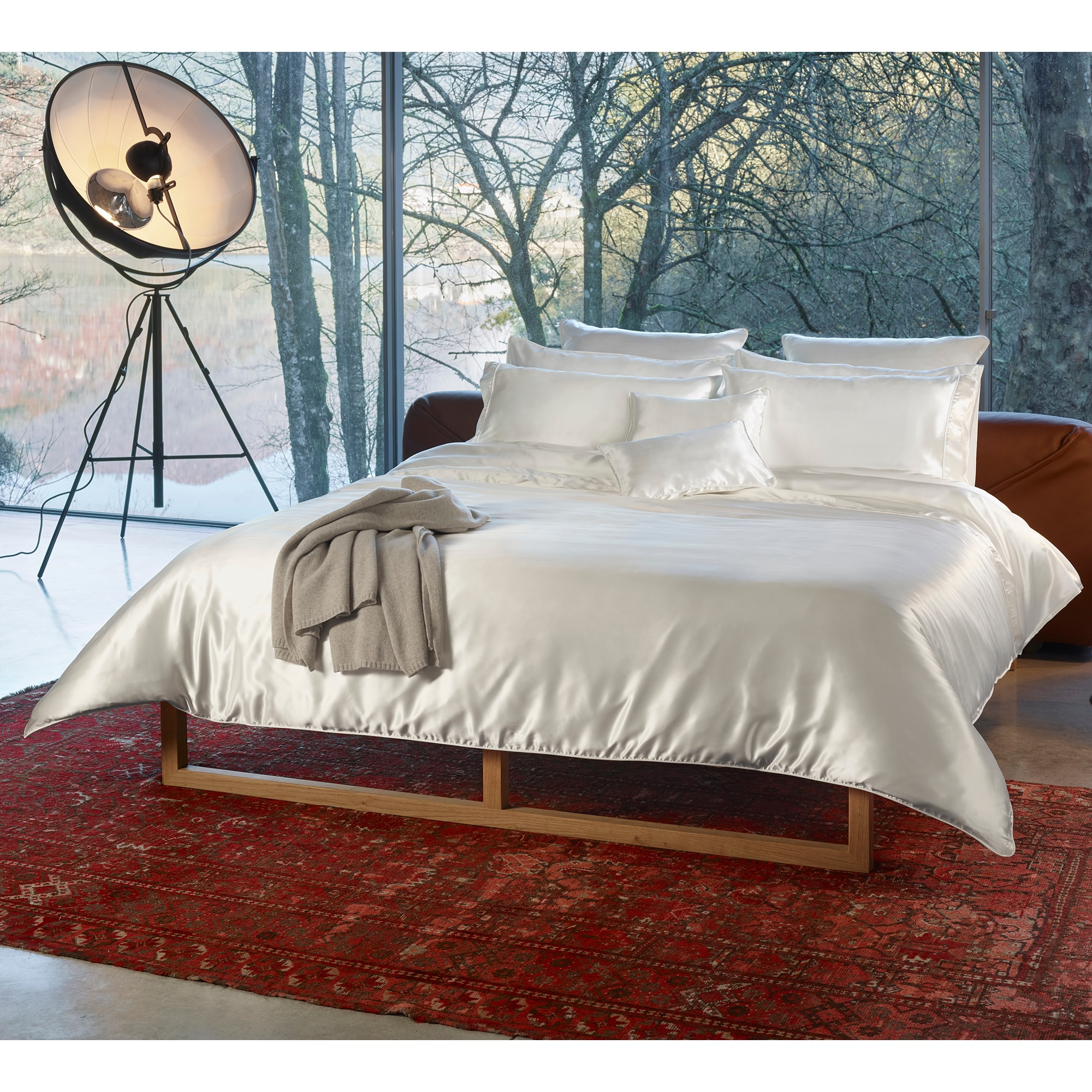 Funda nórdica Seda María Amalia Home Collection - Natural Cama 150 cm Natural-1
