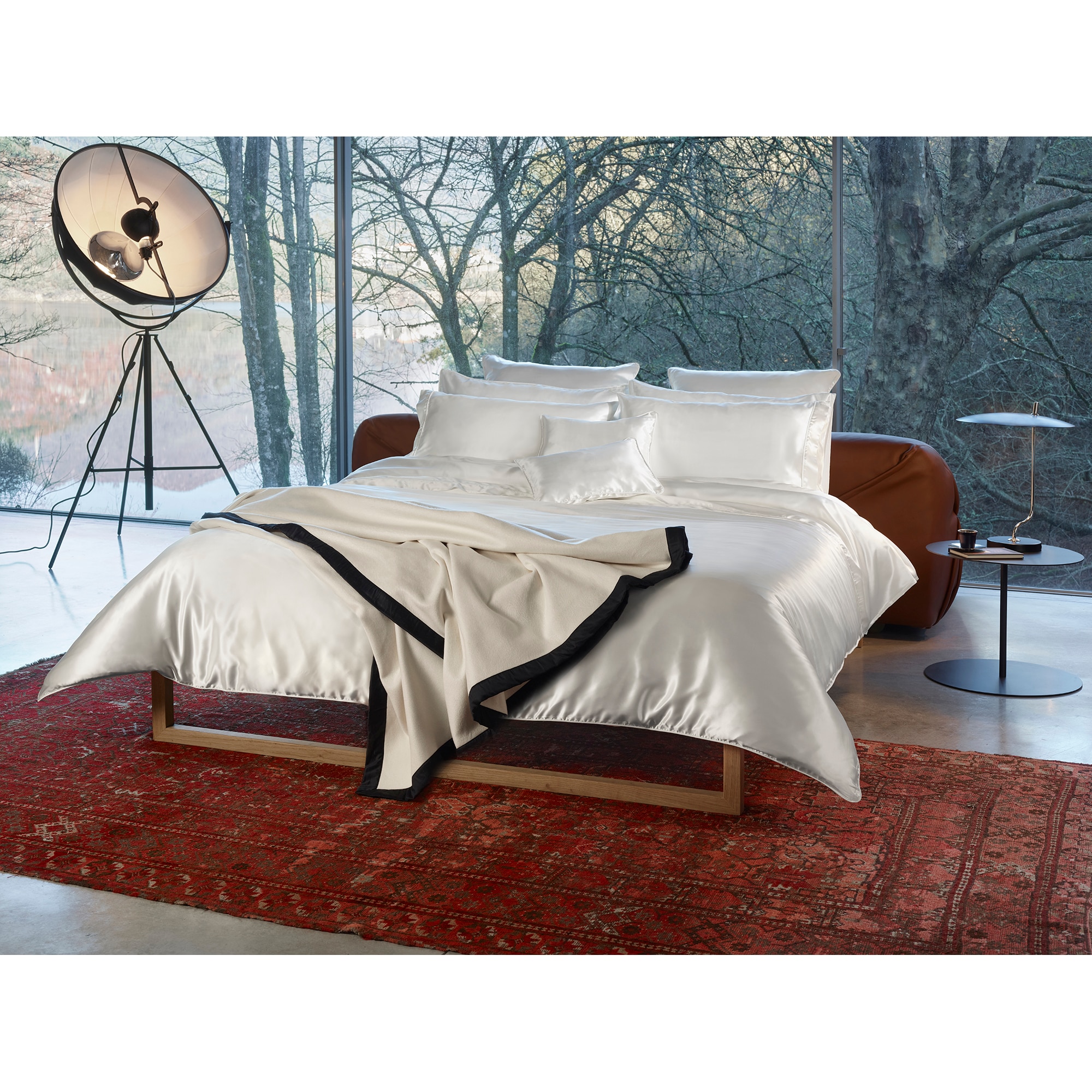 Sábana bajera Seda Amalia Home Collection - Natural Cama 150 cm Natural-2