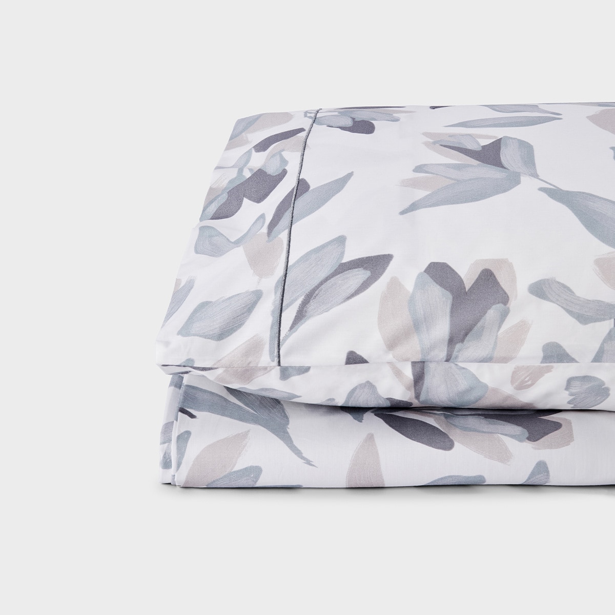 Conjunto de Capa de Edredão de Algodão Percal Bluma Cinzento-2