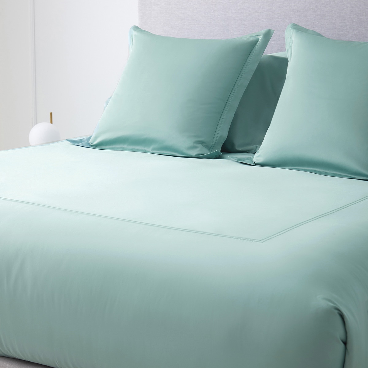 Juego de funda nórdica algodón 400 hilos Prince Bassols - Verde Cama 180 cm Verde-2