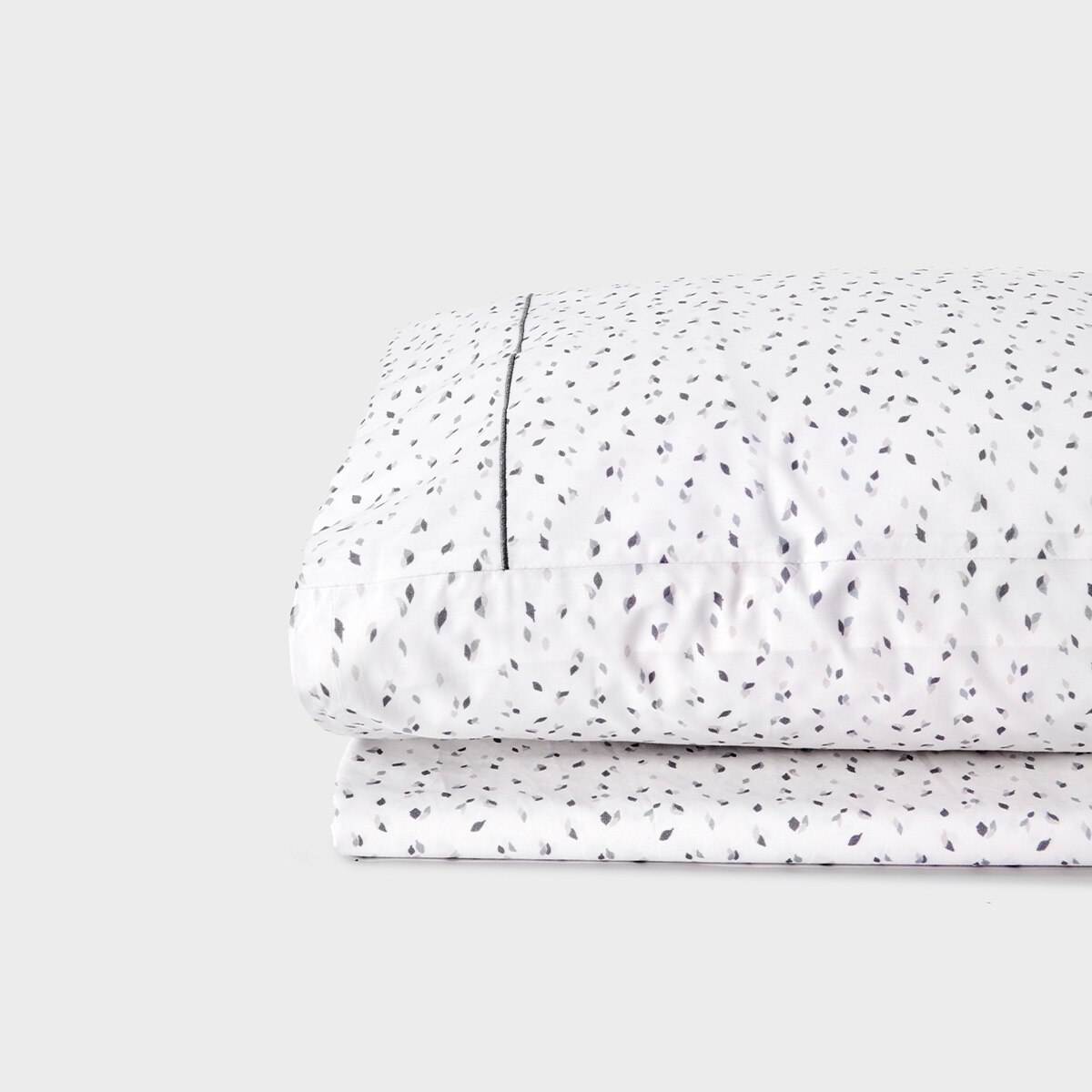 Conjunto de Lençóis de Algodão Percal Ruber Cinzento-2