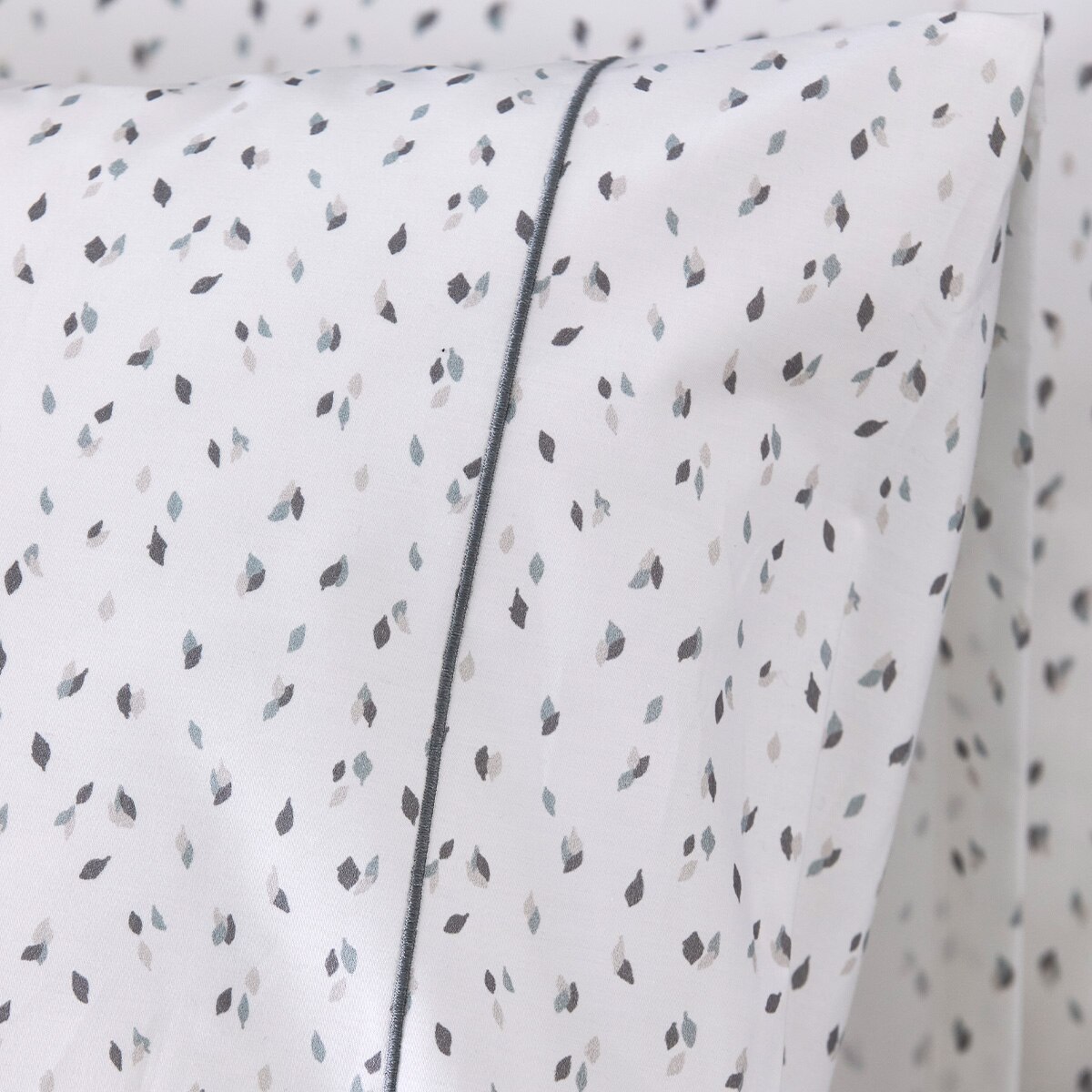 Conjunto de Lençóis de Algodão Percal Ruber Cinzento-4