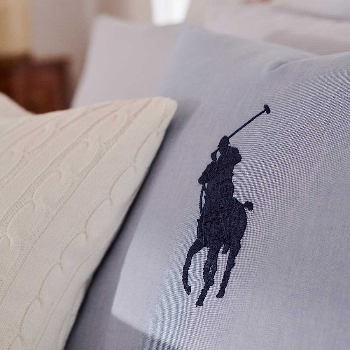 Funda de cojín Oxford Cama Ralph Lauren Home - Azul 50 x 50 cm Azul-2