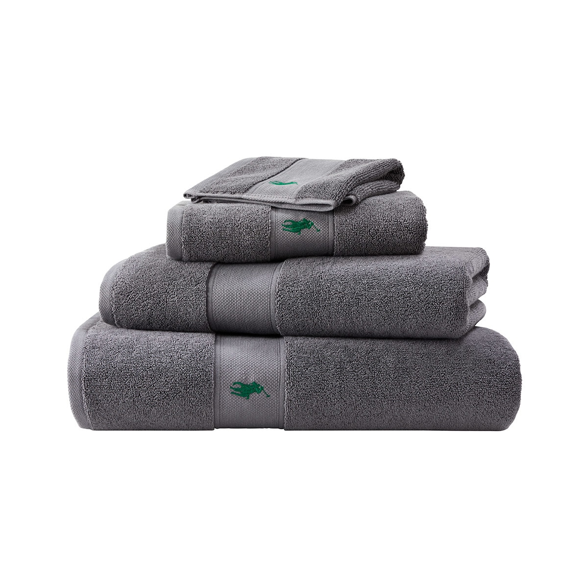 Toalla de baño algodón 600 gr/m² Polo Player Ralph Lauren Home - Gris Tocador Gris-1