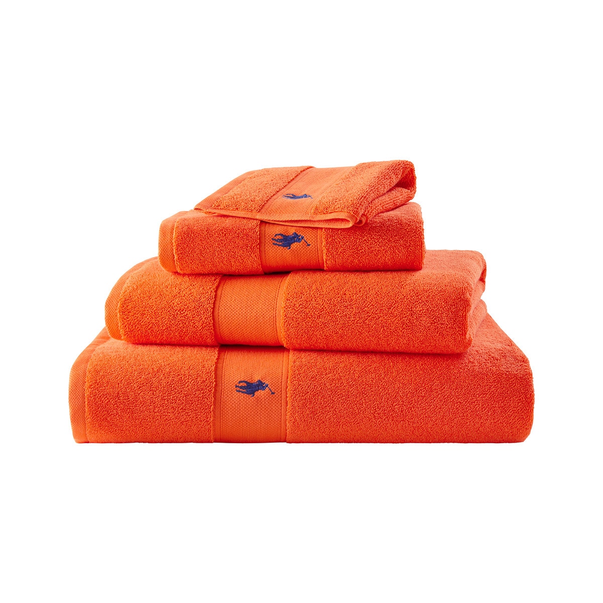 Toalla de baño algodón 600 gr/m² Polo Player Ralph Lauren Home - Naranja Tocador Naranja-1