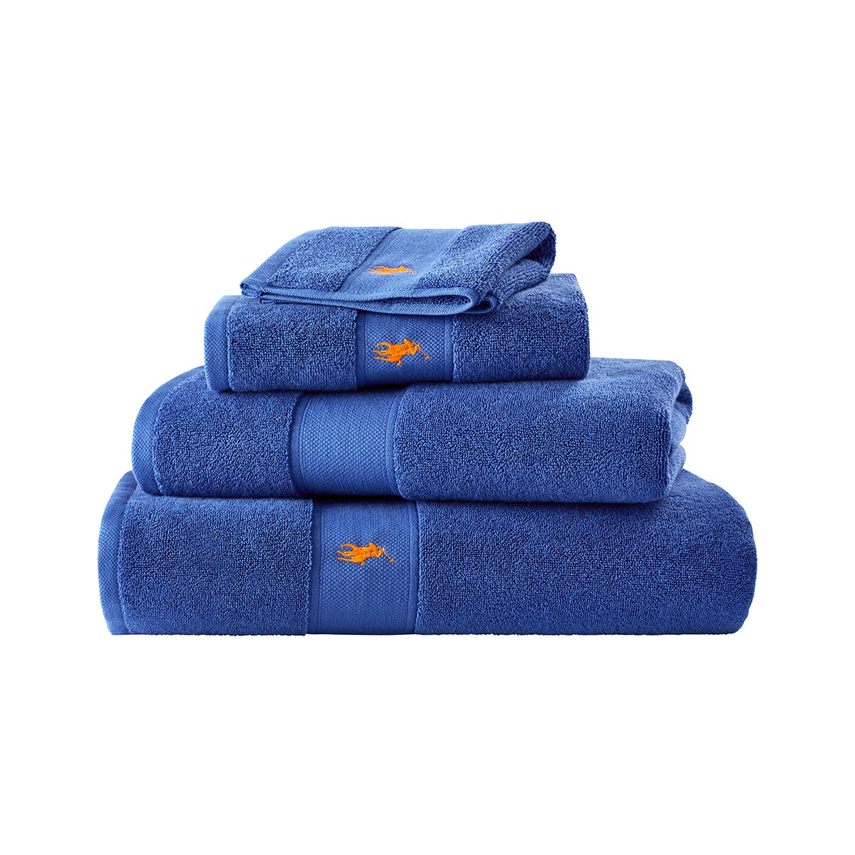 Toalla de baño algodón 600 gr/m² Polo Player Ralph Lauren Home - Azul iris Tocador Azul iris-1