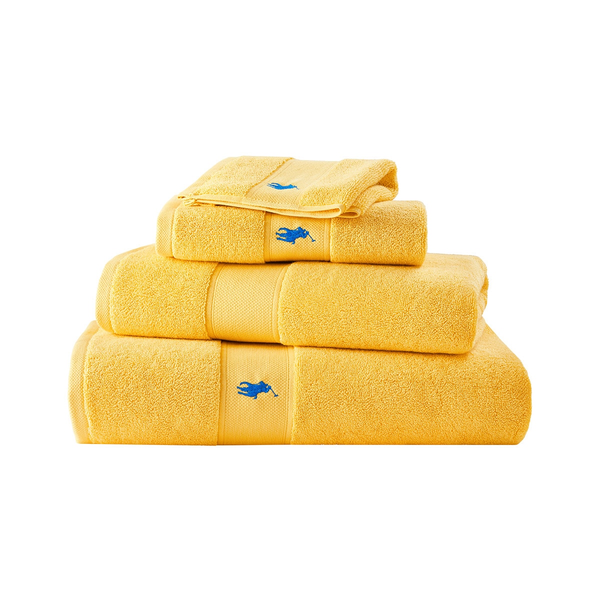 Toalla de baño algodón 600 gr/m² Polo Player Ralph Lauren Home - Amarillo Tocador Amarillo-1