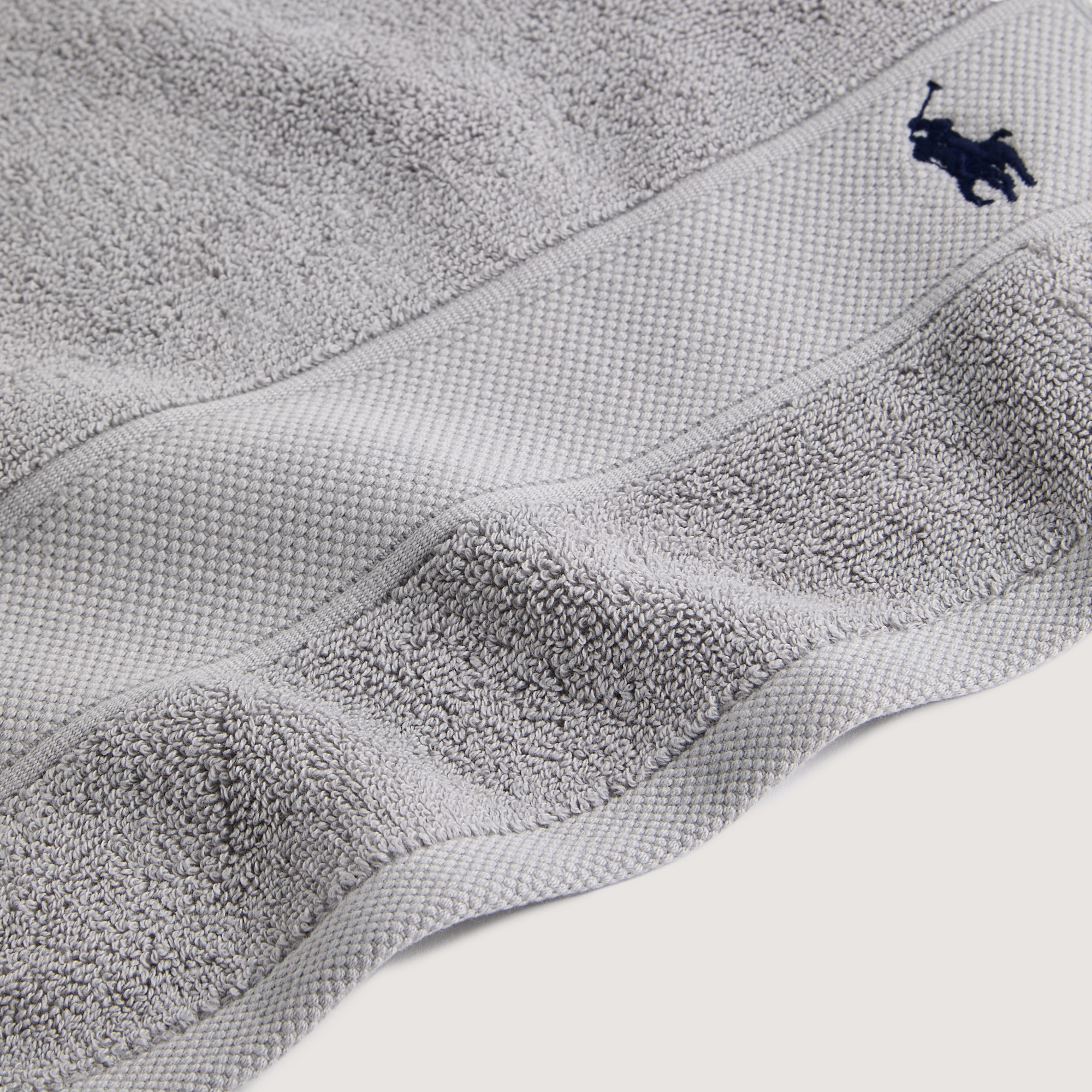 Toalla de baño algodón 600 gr/m² Polo Player Ralph Lauren Home - Gris claro Tocador Gris claro-2