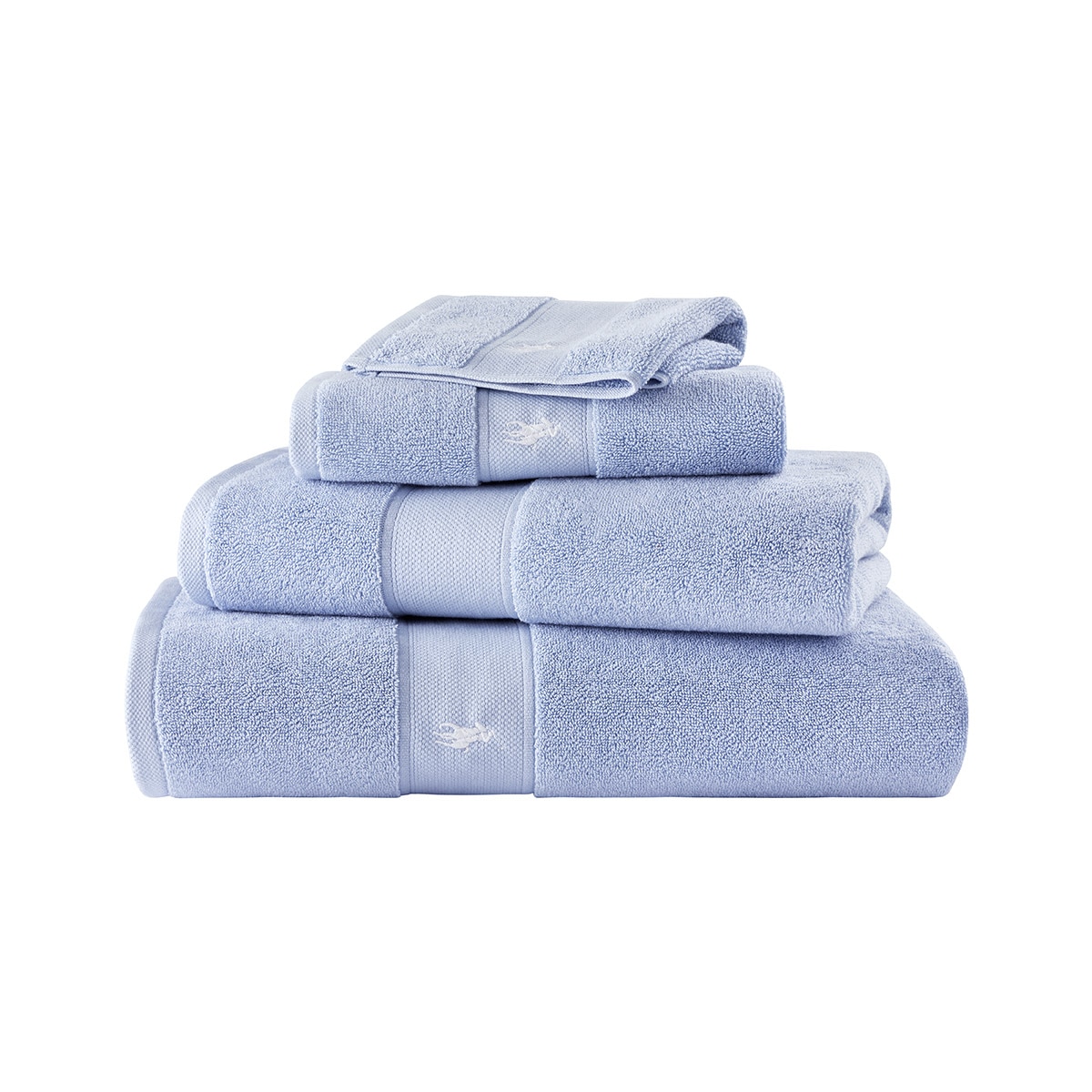 Toalla de baño algodón 600 gr/m² Polo Player Ralph Lauren Home - Turquesa Tocador Azul claro-1