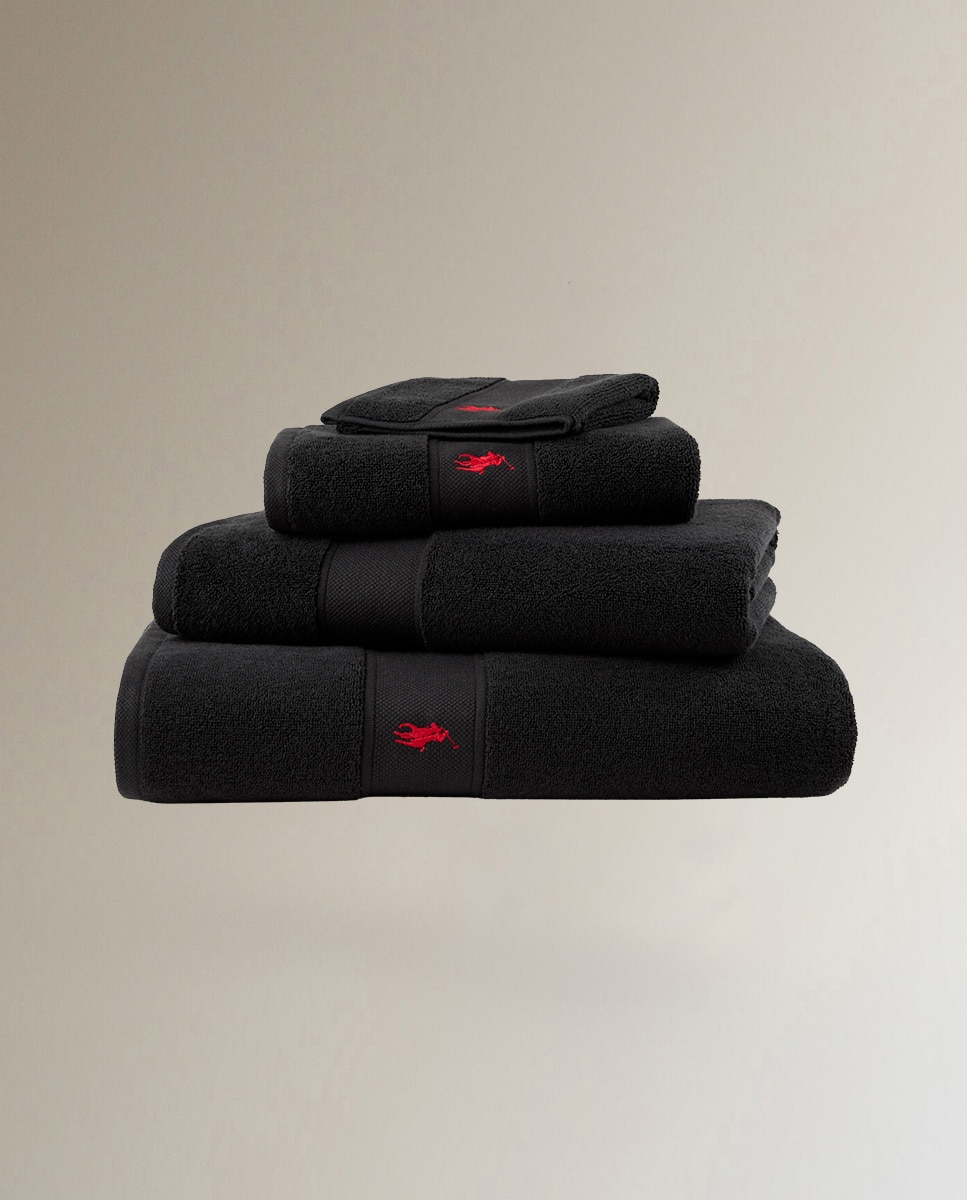 Imagen 1 de Toalla de baño algodón 600 gr/m² Polo Player Ralph Lauren Home - Negro Lavabo Negro
