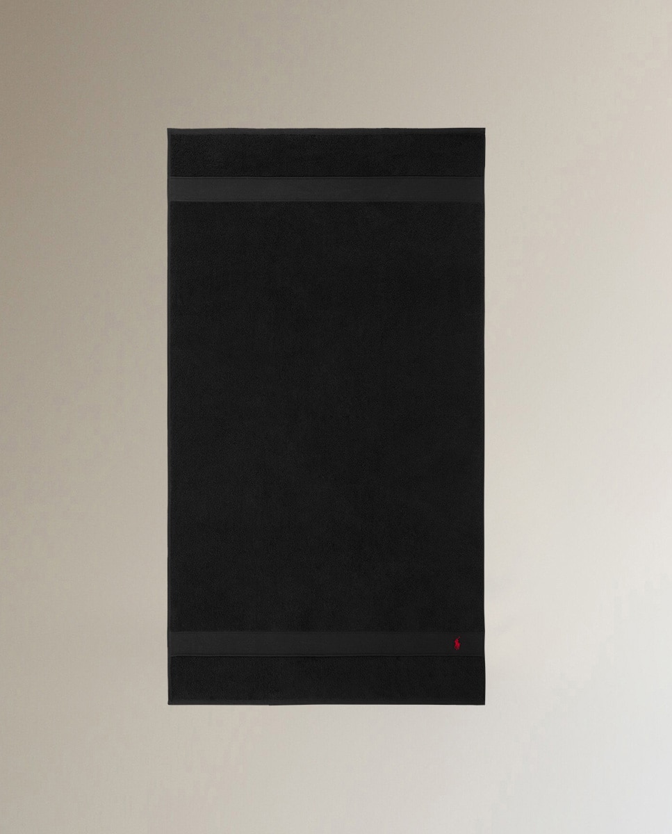 Imagen 2 de Toalla de baño algodón 600 gr/m² Polo Player Ralph Lauren Home - Negro Lavabo Negro