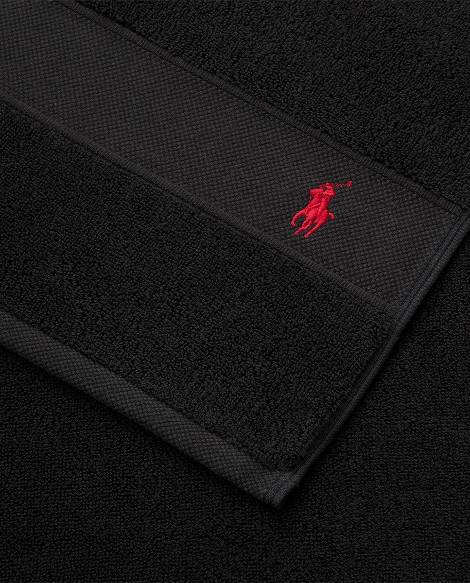 Imagen 3 de Toalla de baño algodón 600 gr/m² Polo Player Ralph Lauren Home - Negro Lavabo Negro
