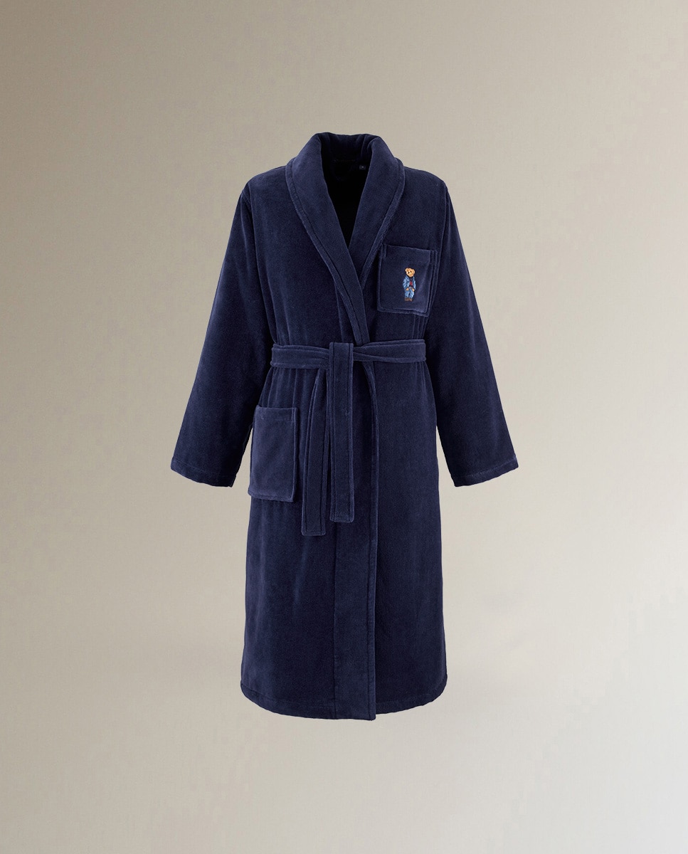 Albornoz algodón 450 gr/² Denim Bear Ralph Lauren Home - Azul M Azul-1