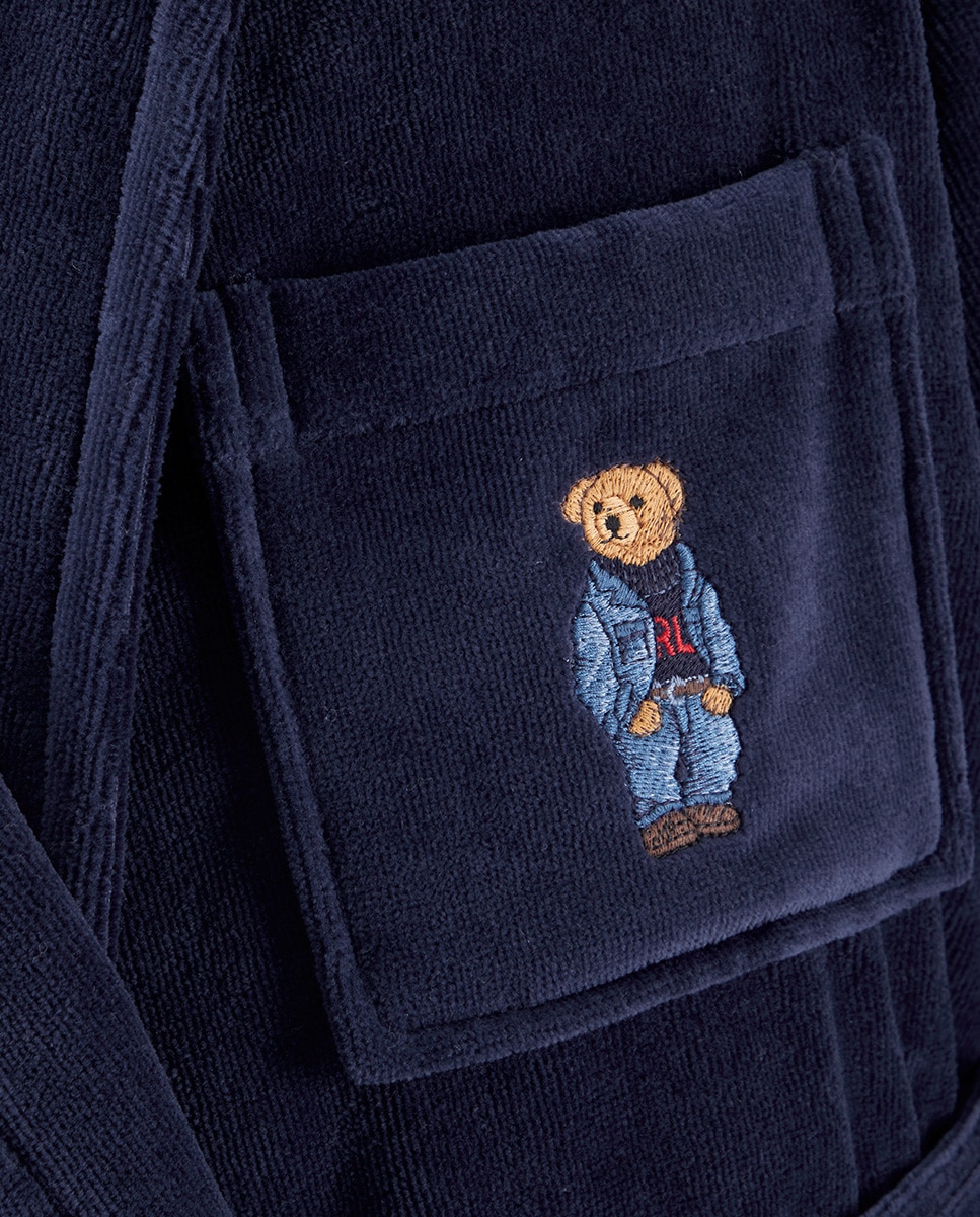 Albornoz algodón 450 gr/² Denim Bear Ralph Lauren Home - Azul M Azul-3
