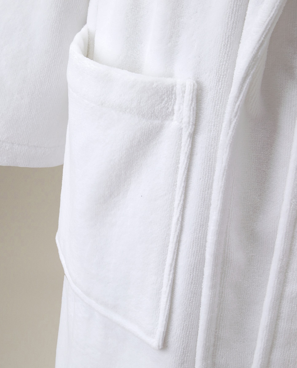 Albornoz algodón 450 gr/² Denim Bear Ralph Lauren Home - Blanco M Blanco-4