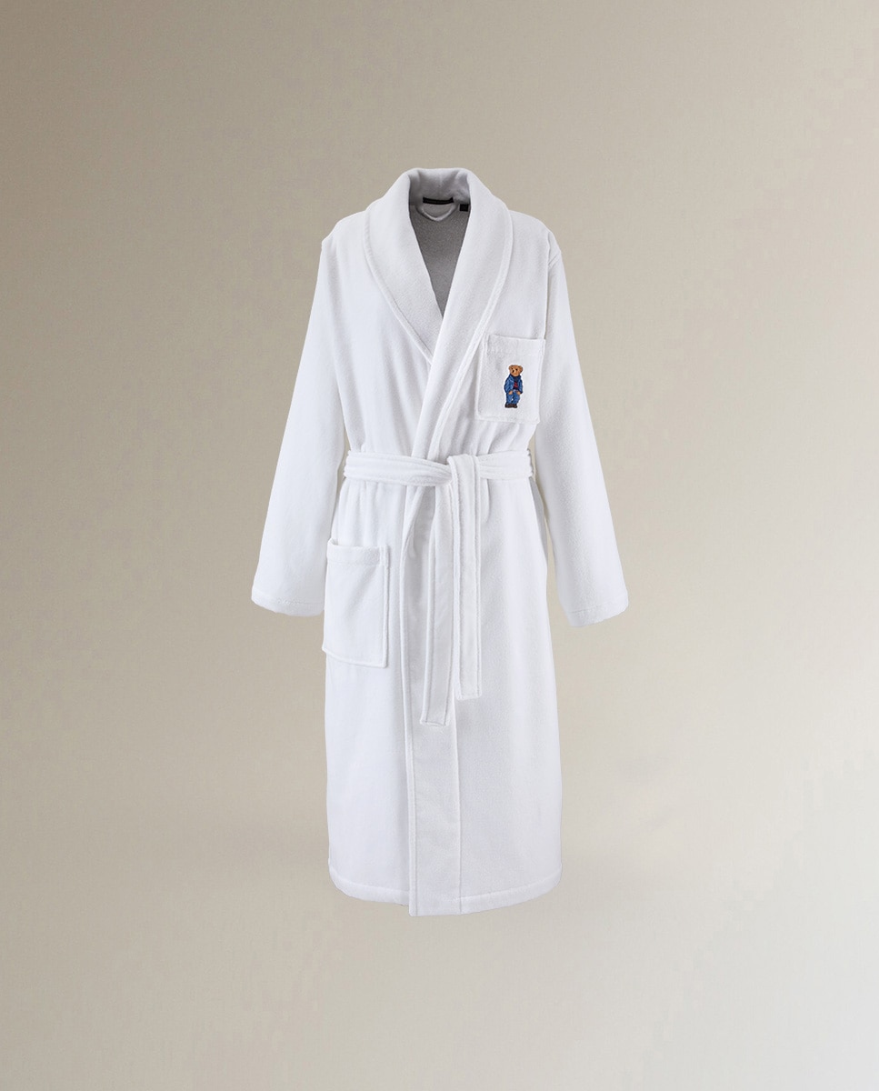 Imagen 0 de Albornoz algodón 450 gr/m² Denim Bear Ralph Lauren Home Blanco