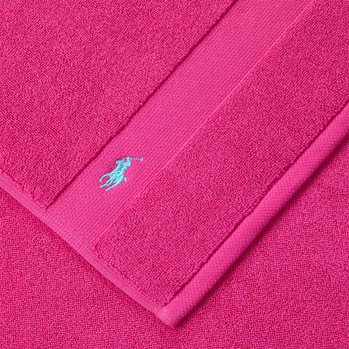 Alfombra de baño algodón Polo Player Ralph Lauren Home - Fucsia 55 x 90 cm Fucsia-2