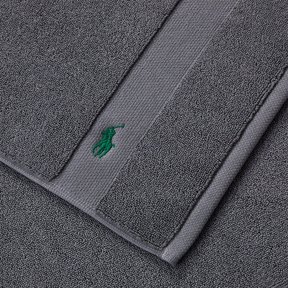Alfombra de baño algodón Polo Player Ralph Lauren Home - Gris 55 x 90 cm Gris-2