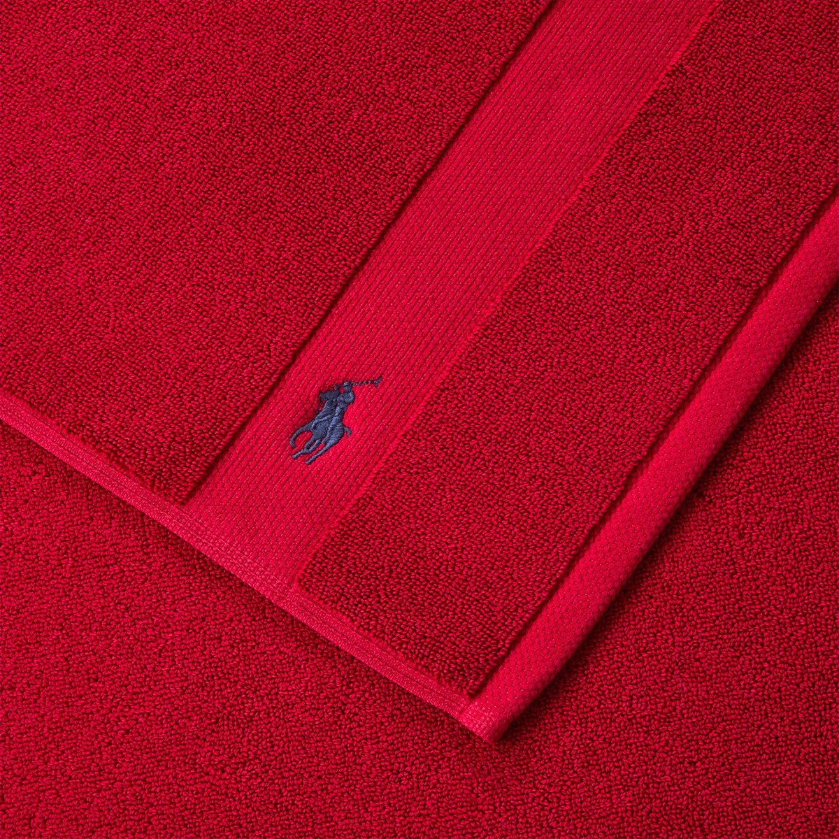 Alfombra de baño algodón Polo Player Ralph Lauren Home - Rojo 55 x 90 cm Rojo-2