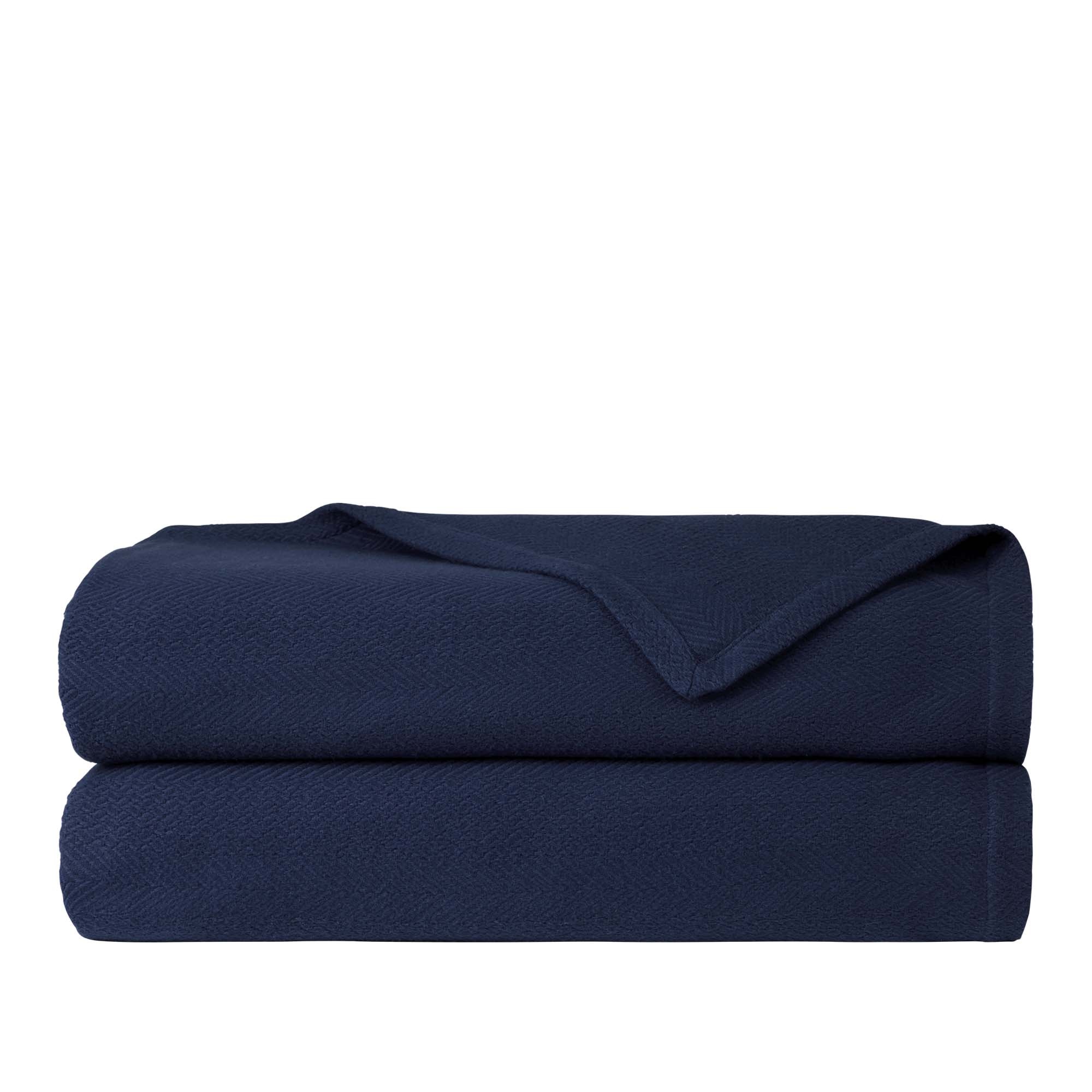 Colcha Conor em Algodão Orgânico Navy-1