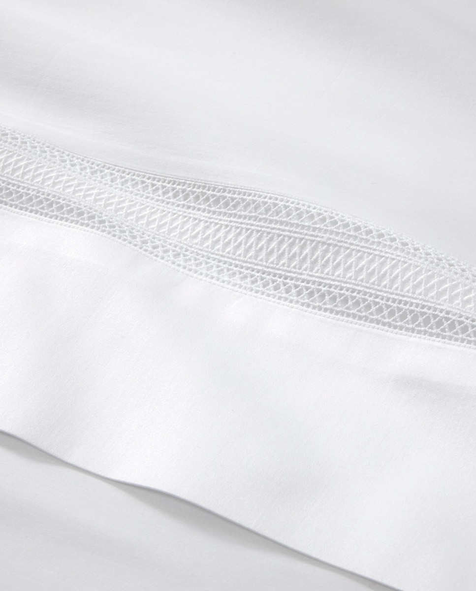 Sábana encimera algodón satén Alistair Ralph Lauren Home - Blanco Cama 180 cm Blanco-2