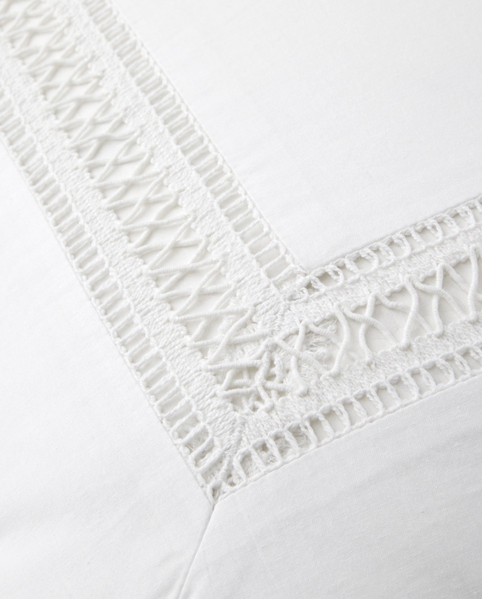 Capa de Almofada de Algodão Meadown Lane Branco-3