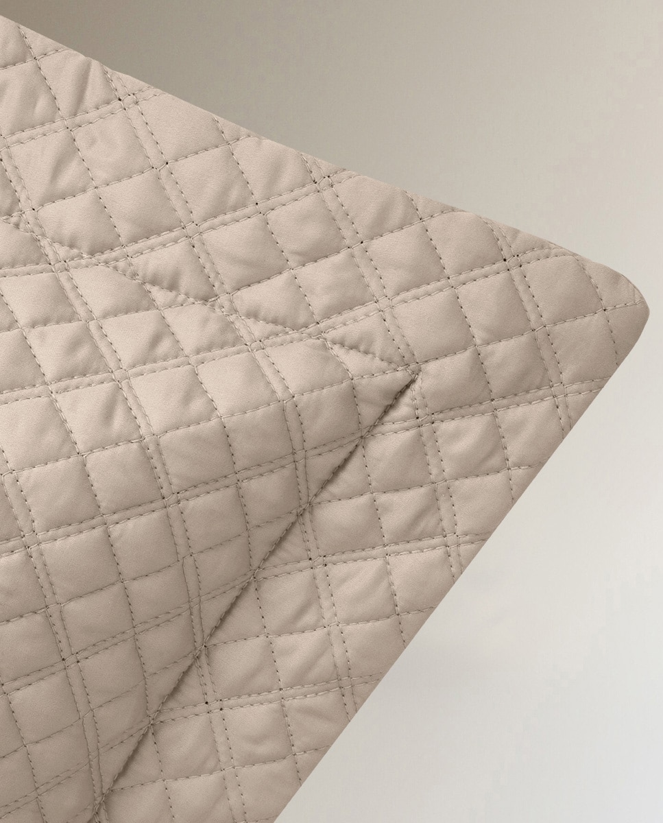 Funda de cuadrante satén de algodón Argyle Ralph Lauren Home - Beige 65 x 65 cm Beige-2