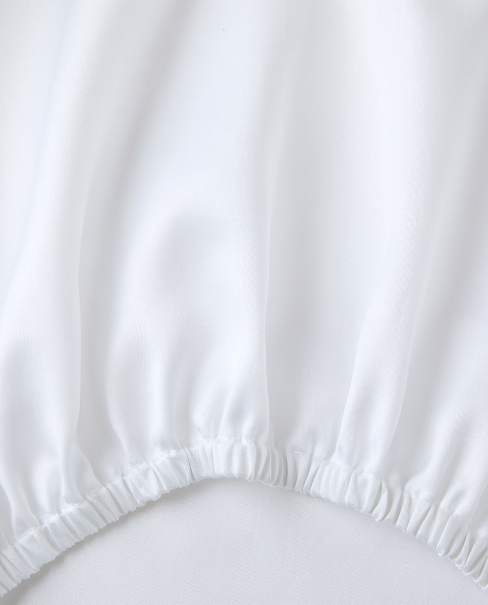 Sábana bajera algodón satén Alistair Ralph Lauren Home - Blanco Cama 200 cm Blanco-2