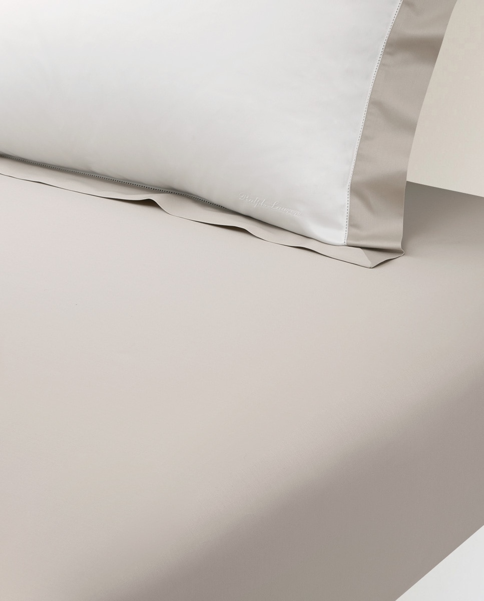 Imagen 0 de Sábana bajera algodón satén RL 624 Ralph Lauren Home Beige