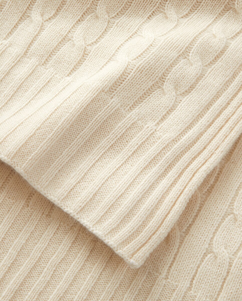 Manta decorativa Cashmere Ralph Lauren Home - Crudo 150 x 150 cm Crudo-3