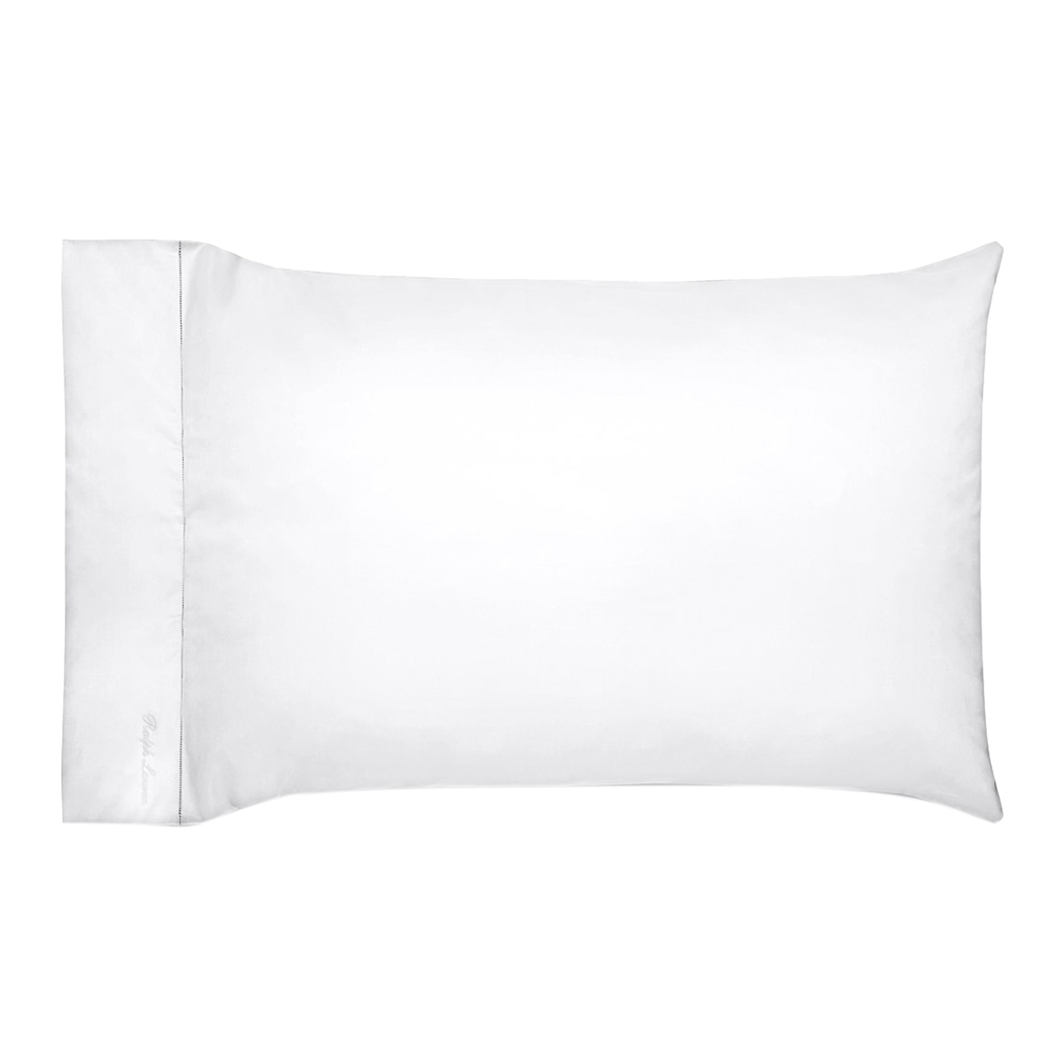 Juego de dos fundas de almohada algodón satén RL 624 Ralph Lauren Home - Blanco 50 x 75 cm Blanco-1