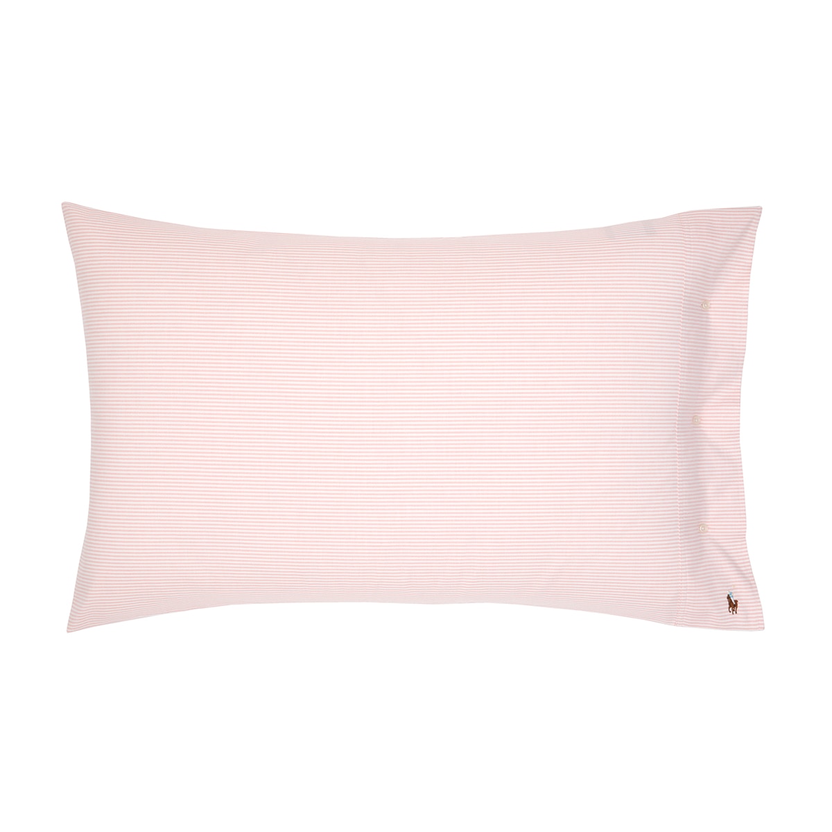 Imagen 1 de Funda de almohada algodón egipcio Oxford Stripe Ralph Lauren Home - Rosa 50 x 75 cm Rosa
