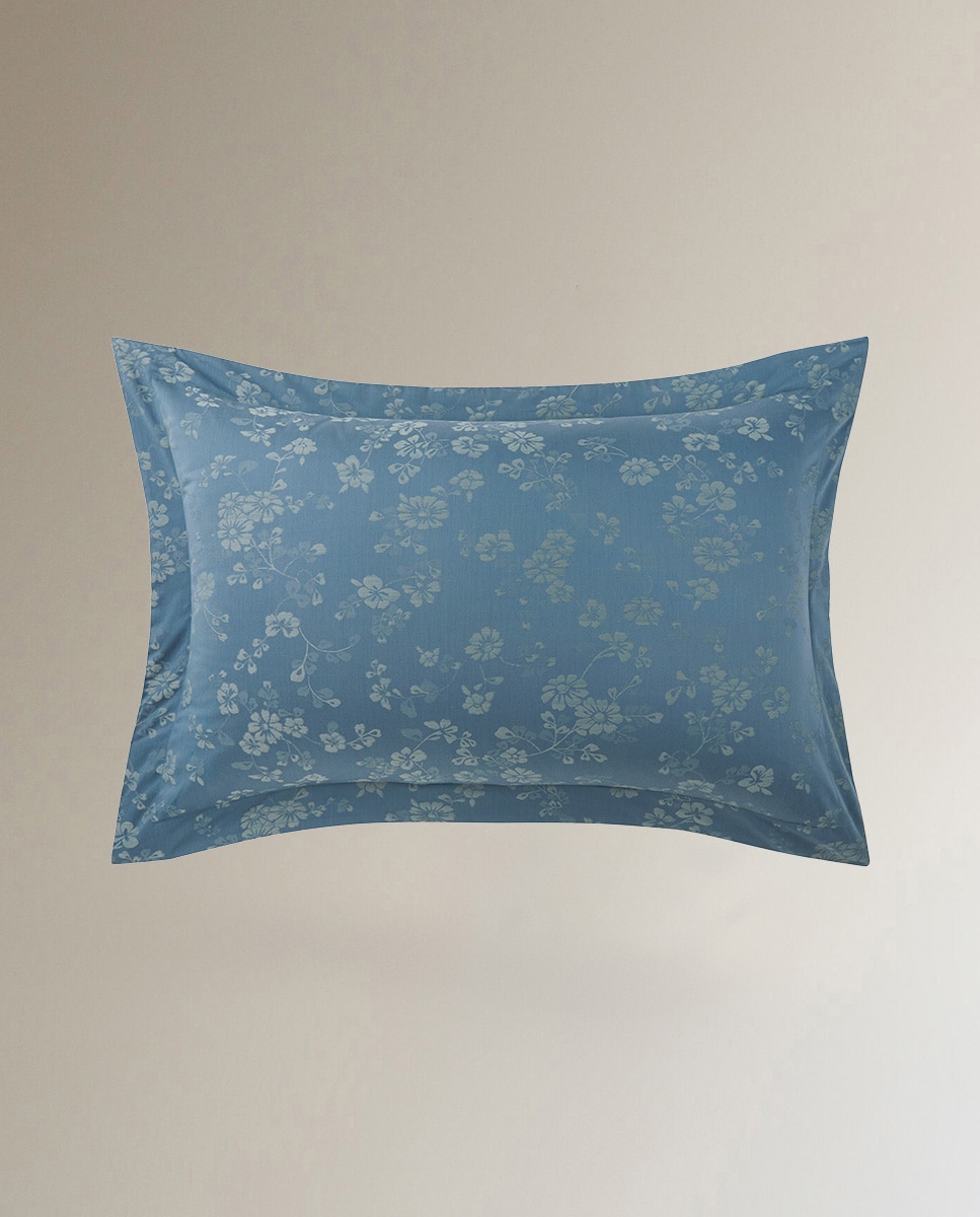 Imagen 0 de Funda de almohada algodón jacquard Saddlebrook Ralph Lauren Home Azul