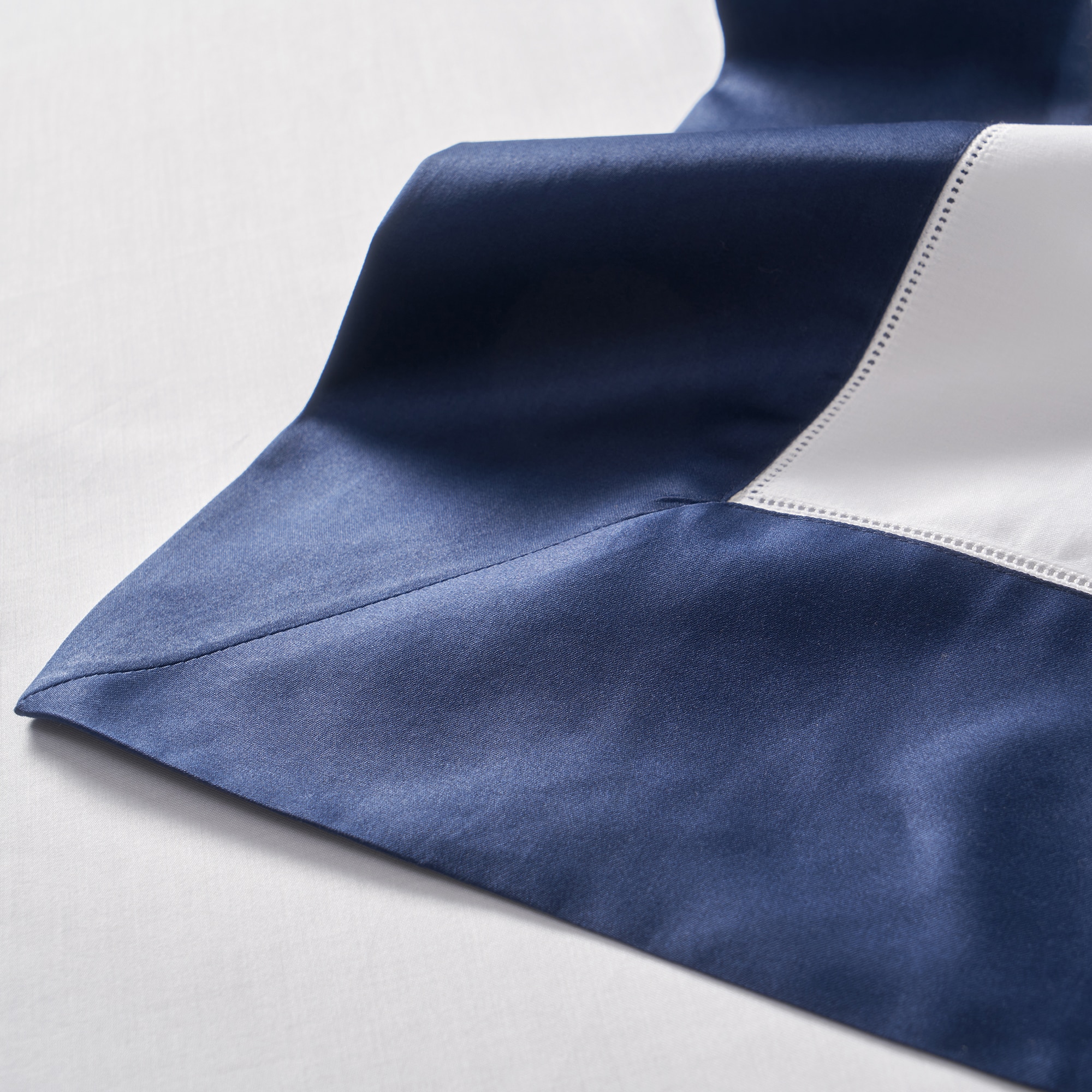 Sábana encimera algodón satén Langdon Ralph Lauren Home - Arena Cama 180 cm Navy-3